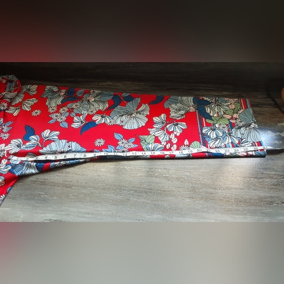 Red/blue/white/green/black flowery flowy pants - Soho Apparel brand - medium - Picture 5 of 5